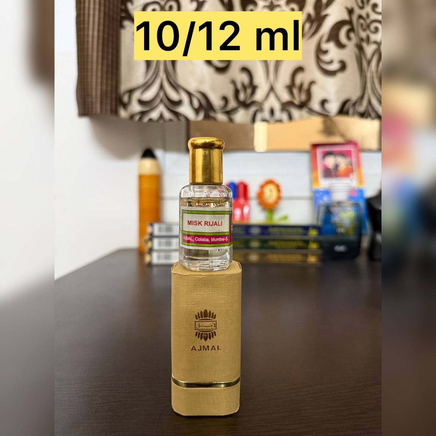 Attar: Ajmal Misk Rijali Attar (10ml Remaining / 12ml Original) – With Original Box - Perfume Pundit