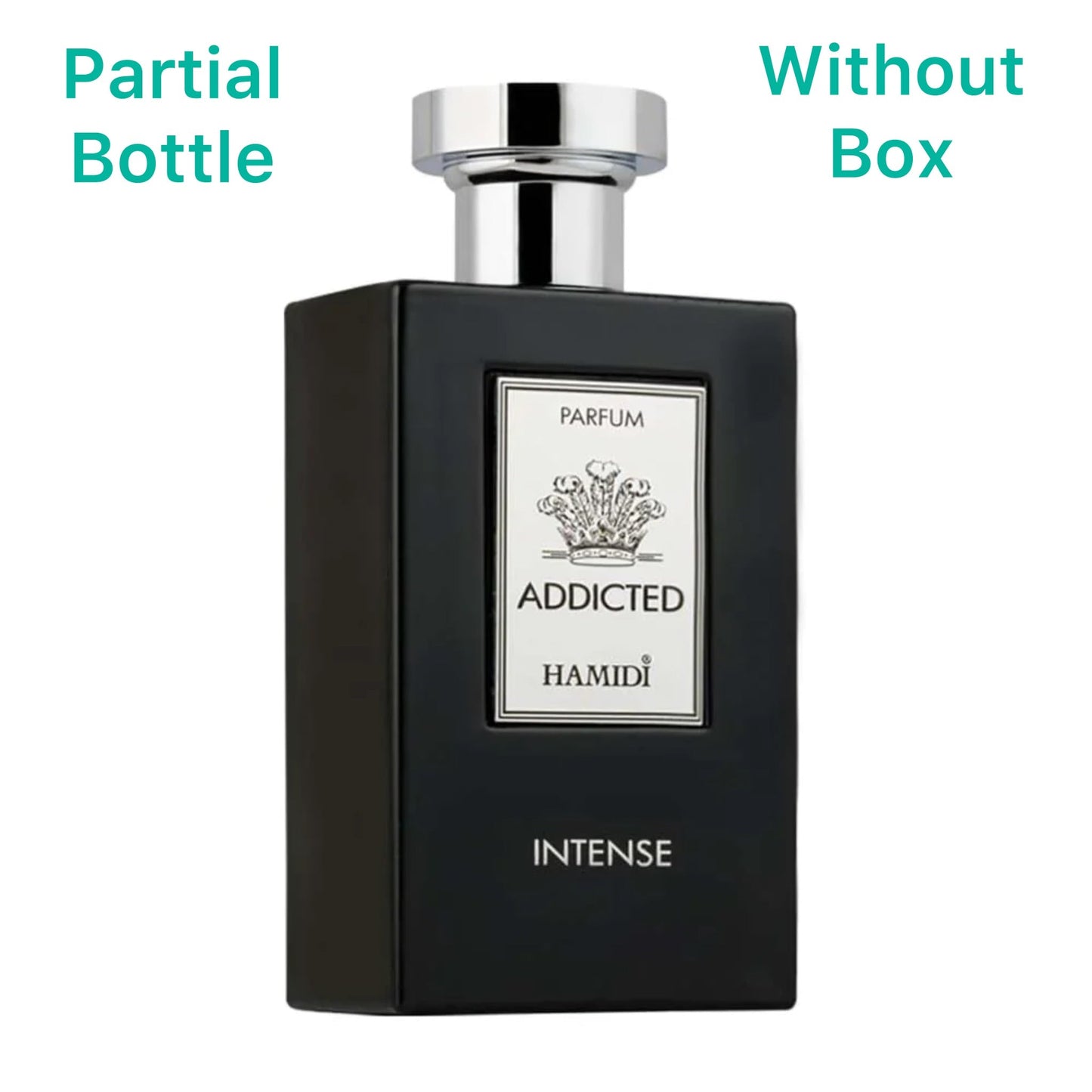 Partial Bottle: Hamidi Addicted Intense (90ml Remaining / 120ml Original) – No Box - Perfume Pundit