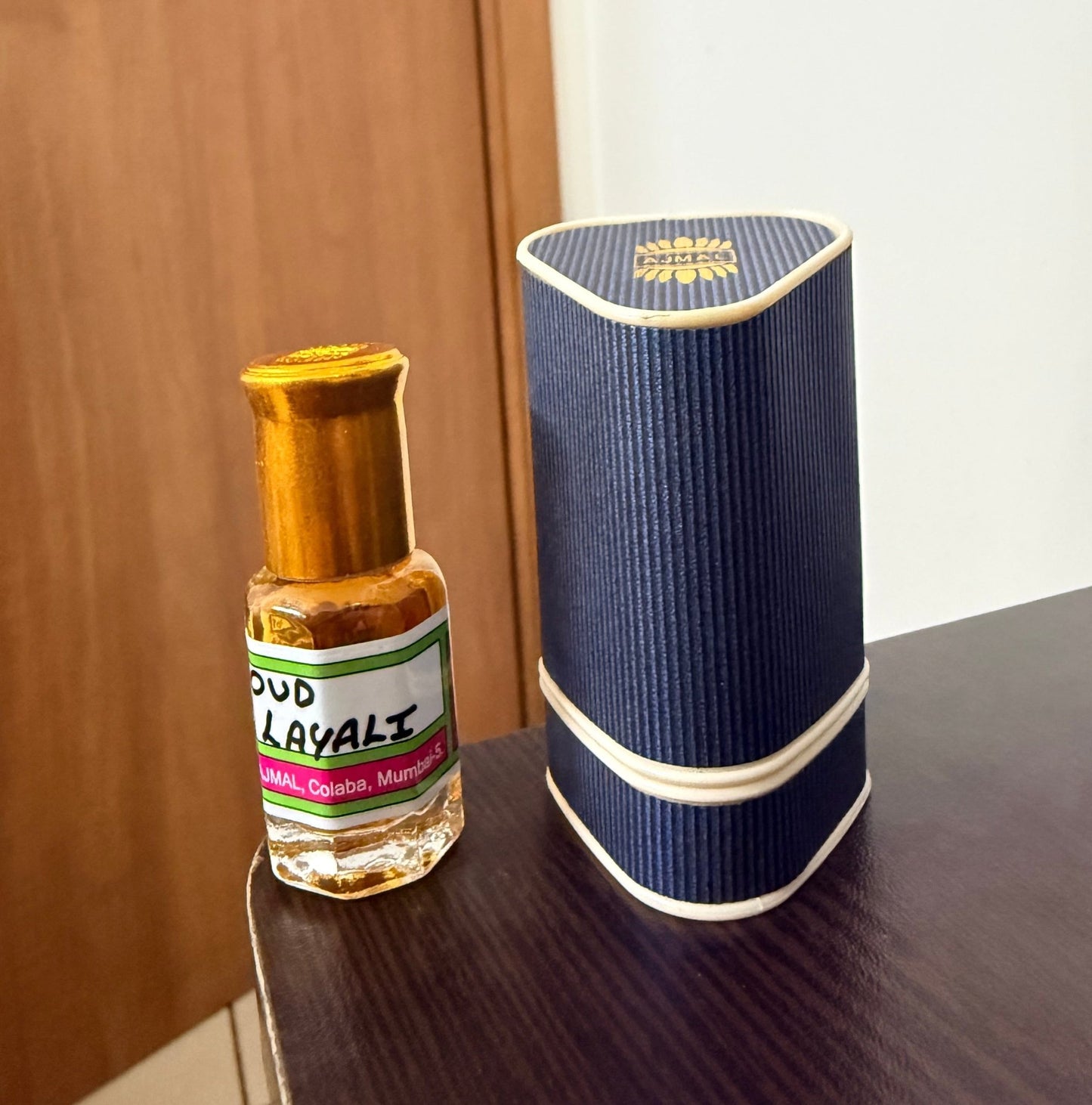 Ajmal Oud Layali Attar (6ml / Half Tola) – Original Bottle With Cover Box - Perfume Pundit